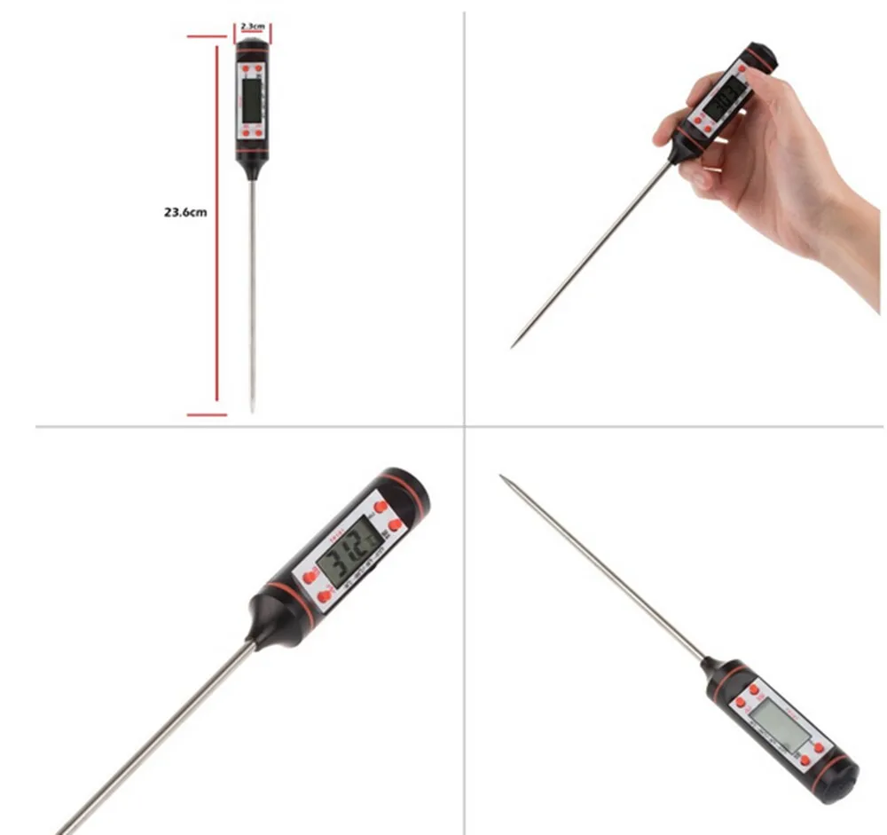 Needle Electronic Food Thermometer Thermometer Barbecue Thermometers Measure Milk Temperature Baking Kitchen Waterproof
Needle Electronic Food Thermometer Thermometer Barbecue Thermometers Measure Milk Temperature Baking Kitchen Waterproof