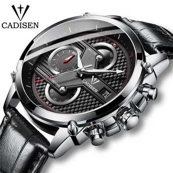 Cadisen Watches Men Top Brand Chronograph Fashion Casual Quartz Men's Watches Leather Sports 30M Waterproof Male Wristwatch 2019
Cadisen Watches Men Top Brand Chronograph Fashion Casual Quartz Men's Watches Leather Sports 30M Waterproof Male Wristwatch 2019