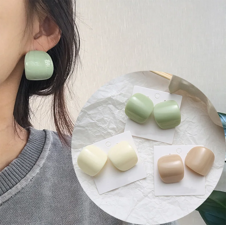 S925 Silver Needle Macaron Color Curving Square Stud Earrings For Lady Korean Sweet Romantic Small Nail Shaped Studs
S925 Silver Needle Macaron Color Curving Square Stud Earrings For Lady Korean Sweet Romantic Small Nail Shaped Studs