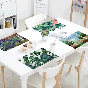 Tropical Plant Table Mats Kitchen Decoration Placemat Printed Napkins For Wedding Dining Accessories Monstera Flowers Tablecloth
Tropical Plant Table Mats Kitchen Decoration Placemat Printed Napkins For Wedding Dining Accessories Monstera Flowers Tablecloth
