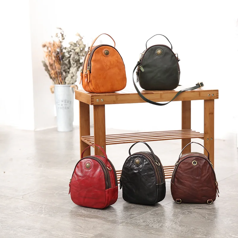 YIFANGZHE 6074 Girl's Small Genuine Cowhide Leather Backpack, Retro Mini Messenger /Crossbody Bag with Top Handle for Ladies
YIFANGZHE 6074 Girl's Small Genuine Cowhide Leather Backpack, Retro Mini Messenger /Crossbody Bag with Top Handle for Ladies