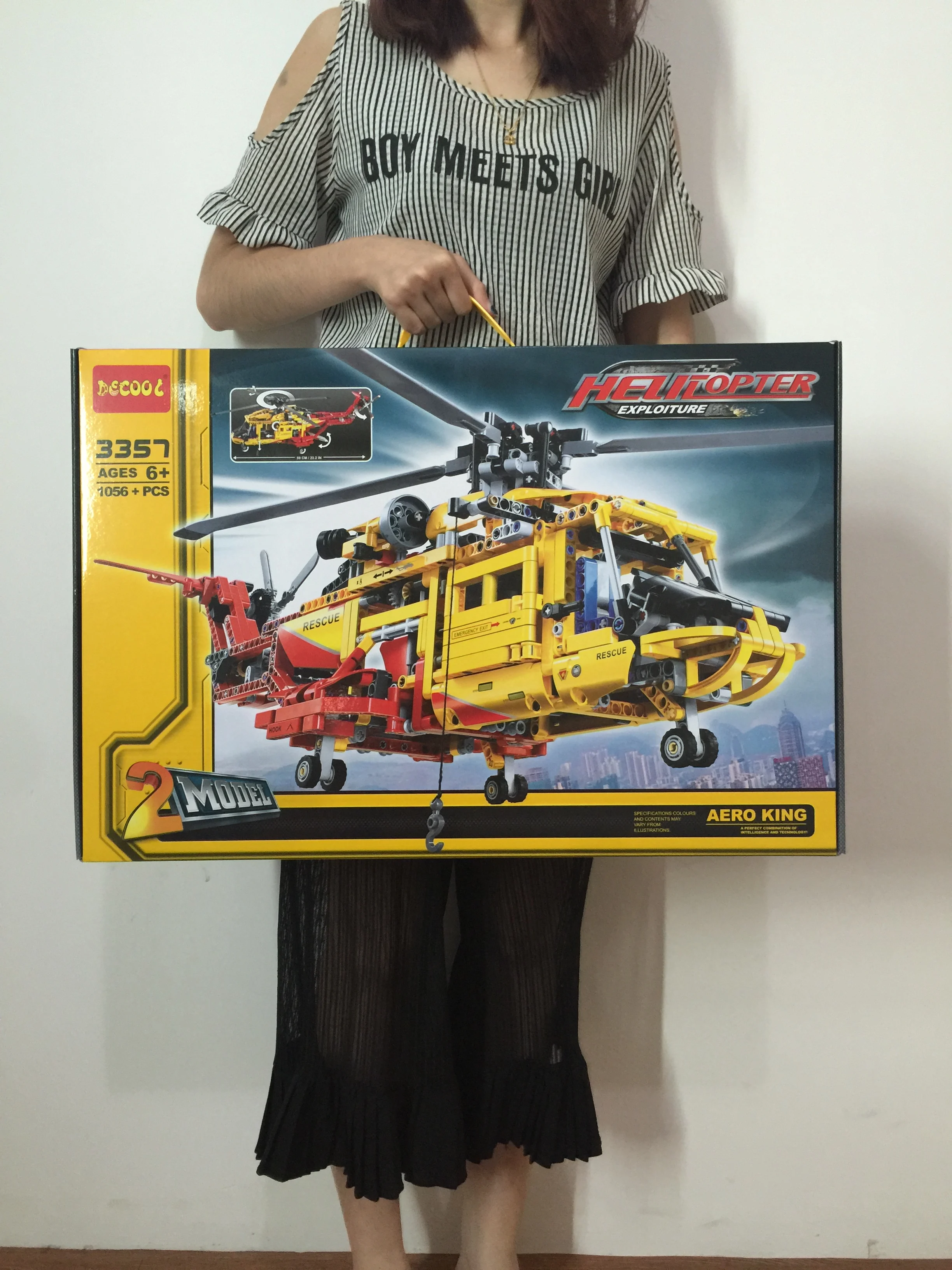DECOOL TECHNIC 3357 CITY Rescue Helicopter 2IN1 Aircraft Plane Model Building Blocks Bricks Toys For Children Gifts legoly 9396
DECOOL TECHNIC 3357 CITY Rescue Helicopter 2IN1 Aircraft Plane Model Building Blocks Bricks Toys For Children Gifts legoly 9396