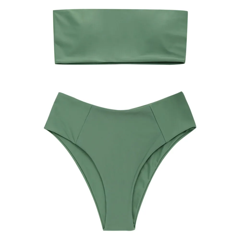 ZAFUL Bikini Women Summer Beacher Biquni Swimwear Bandeau Collar High Cut Bikini Set High Leg Bathing Suit Strapless Swimsuit
ZAFUL Bikini Women Summer Beacher Biquni Swimwear Bandeau Collar High Cut Bikini Set High Leg Bathing Suit Strapless Swimsuit