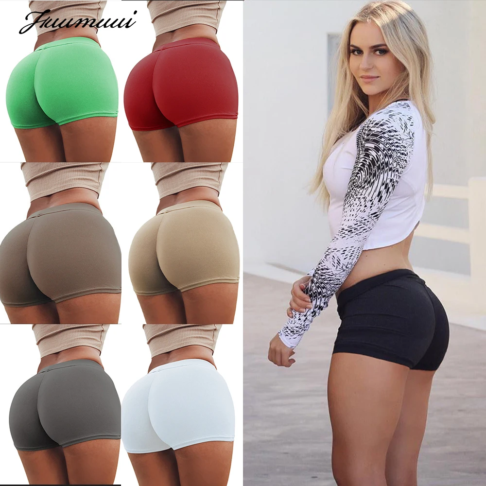 Fuumuui Solid Women Shorts Push Up High Waist Elastic Fitness Short Pants Tight Slim Sports Gym Workout Shorts For Women Girls
Fuumuui Solid Women Shorts Push Up High Waist Elastic Fitness Short Pants Tight Slim Sports Gym Workout Shorts For Women Girls