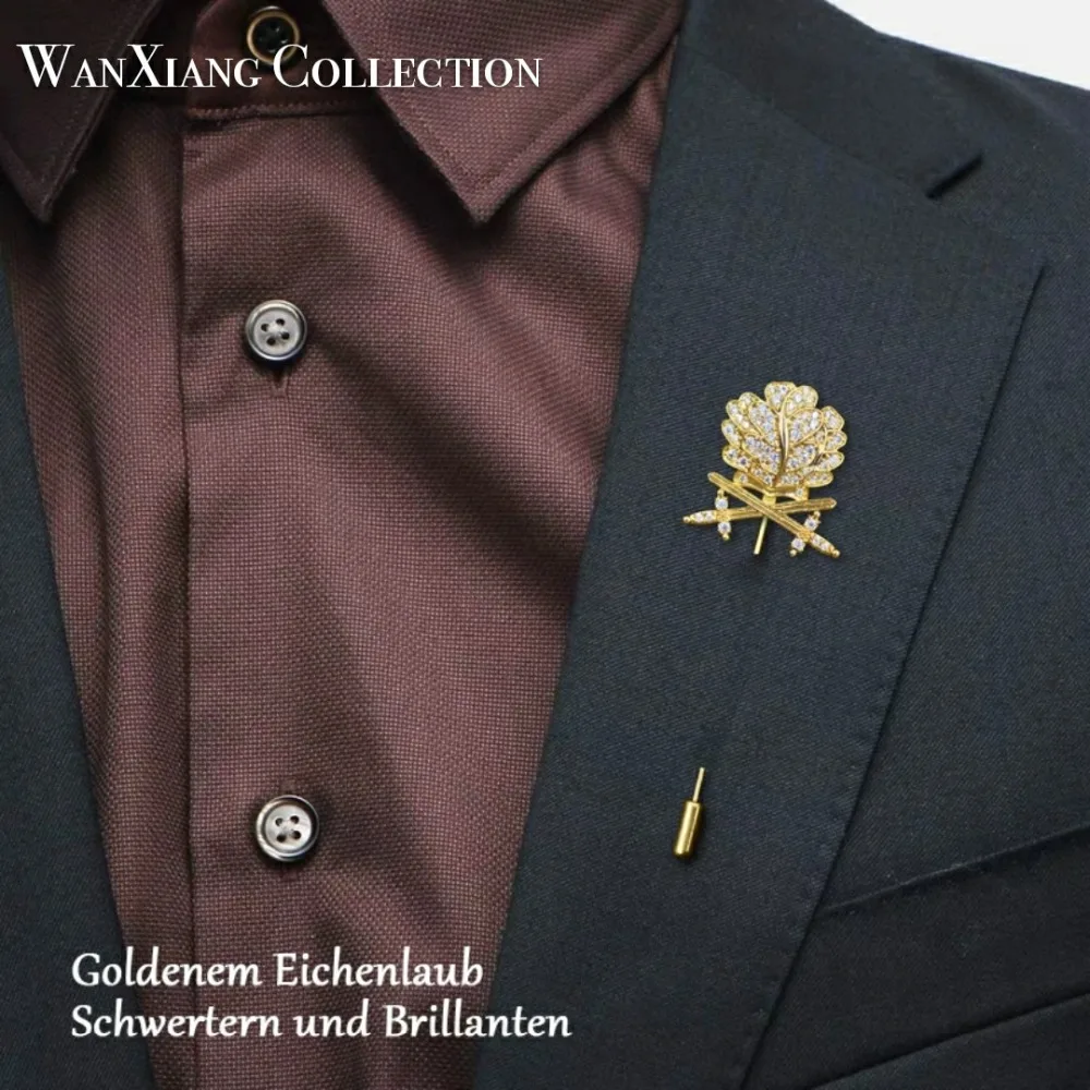 TOP quality WWII German Oak Leaf Swords Knights with diamonds Iron Cross Silver and gold Pin Badge
TOP quality WWII German Oak Leaf Swords Knights with diamonds Iron Cross Silver and gold Pin Badge