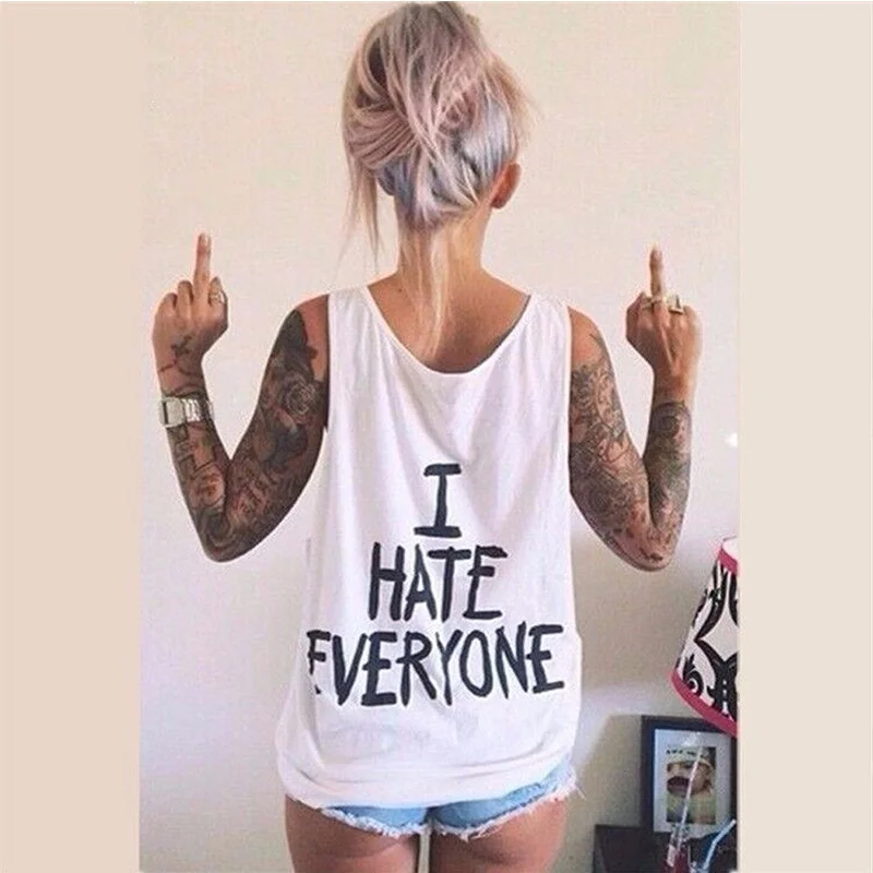 2017 Fashion Women Letters Printed Tank Top Summer Casual Loose Sleeveless Vest Tops QL Sale
2017 Fashion Women Letters Printed Tank Top Summer Casual Loose Sleeveless Vest Tops QL Sale