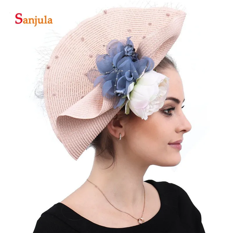 Pink Imitation Straw Bridal Wedding Hats with Flowers 2019 Sector Shape Europen Women Party Hats Headwear with Headband H187
Pink Imitation Straw Bridal Wedding Hats with Flowers 2019 Sector Shape Europen Women Party Hats Headwear with Headband H187