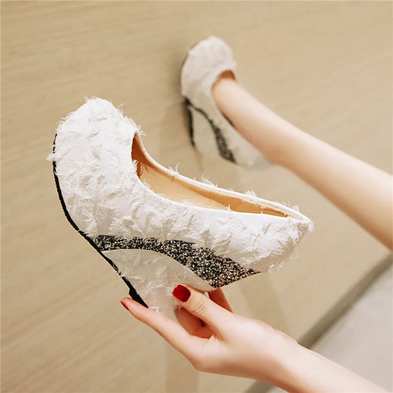 YMECHIC Summer 2019 Wedges Womens Shoes Heels White Green Purple Party Wedding Bridal Platform Shoes Tassel Plus Size Pumps 43
YMECHIC Summer 2019 Wedges Womens Shoes Heels White Green Purple Party Wedding Bridal Platform Shoes Tassel Plus Size Pumps 43