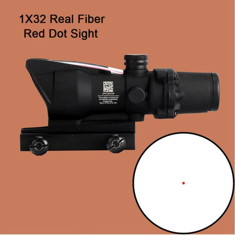 Askco Hunting Scope 1X32 Tactical Red Dot Sight Real Green Fiber Optic Riflescope with Picatinny Rail for M16 Rifle
Askco Hunting Scope 1X32 Tactical Red Dot Sight Real Green Fiber Optic Riflescope with Picatinny Rail for M16 Rifle