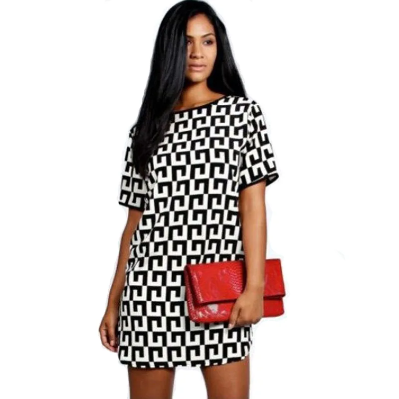 Cute Summer round Neck Loose Short Sleeve Chiffon Black, White Lattice Print Dress European And American Women AliExpress EBay P
Cute Summer round Neck Loose Short Sleeve Chiffon Black, White Lattice Print Dress European And American Women AliExpress EBay P