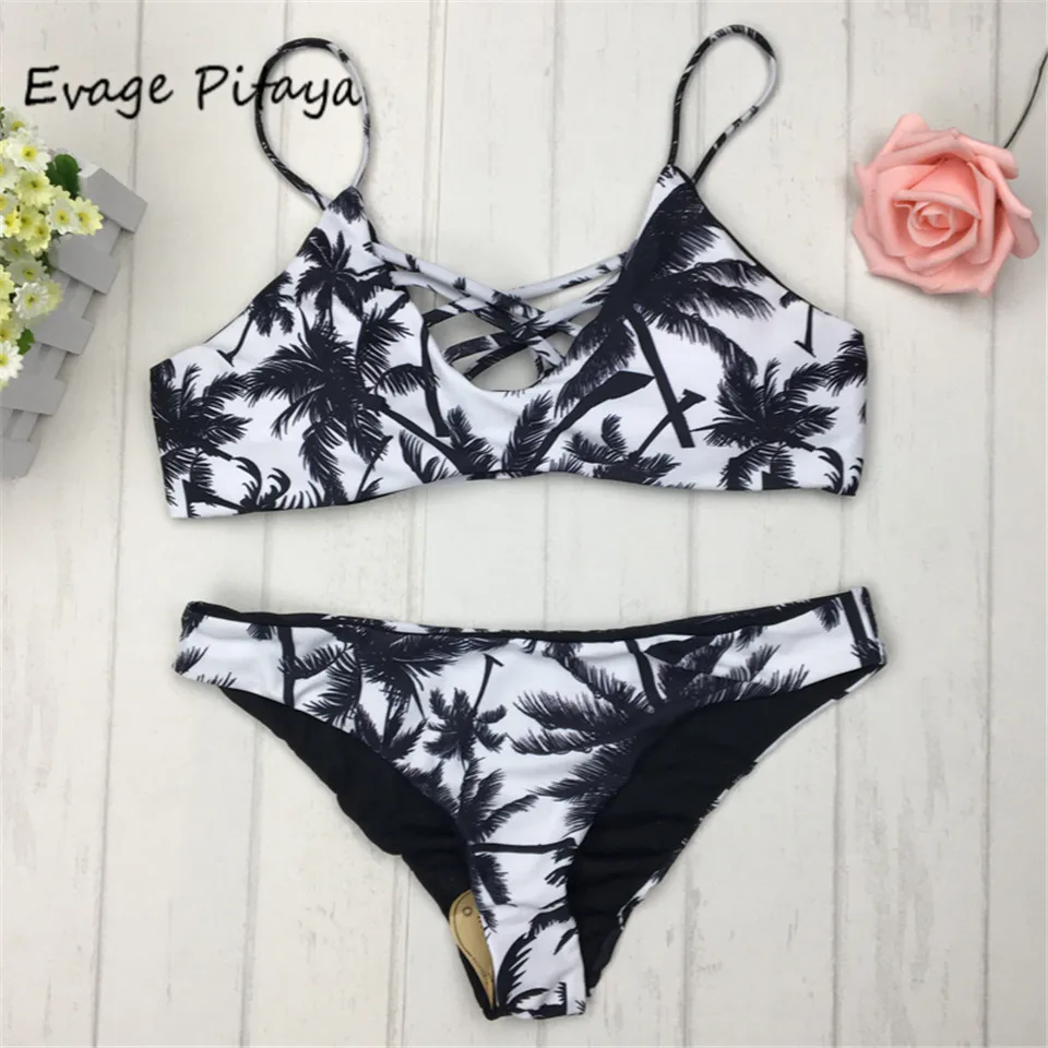 Shipping within 24 hours Print Palm Tree Bikini Set 2019 black bikini Striped Padded cut out Bathing Suit maillot de bain femme
Shipping within 24 hours Print Palm Tree Bikini Set 2019 black bikini Striped Padded cut out Bathing Suit maillot de bain femme