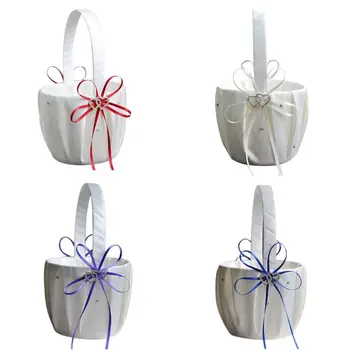 1PC Luxury Vintage Flower Girl Round Basket Wedding Double Heart Rhinestone Satin Ribbon Bowknot Decor Party Favor Accessories
1PC Luxury Vintage Flower Girl Round Basket Wedding Double Heart Rhinestone Satin Ribbon Bowknot Decor Party Favor Accessories