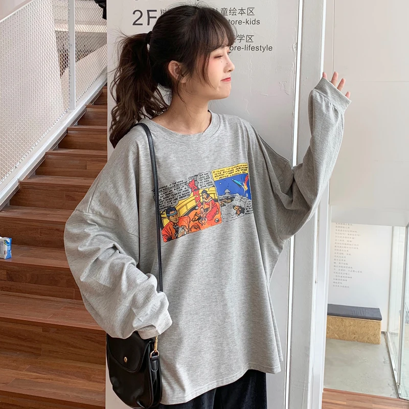 Women T shirt 2019 Autumn Clothing Korean Style Ulzzang Harajuku Fashion Printed T-shirt Female Casual Long Sleeve T-shirts
Women T shirt 2019 Autumn Clothing Korean Style Ulzzang Harajuku Fashion Printed T-shirt Female Casual Long Sleeve T-shirts
