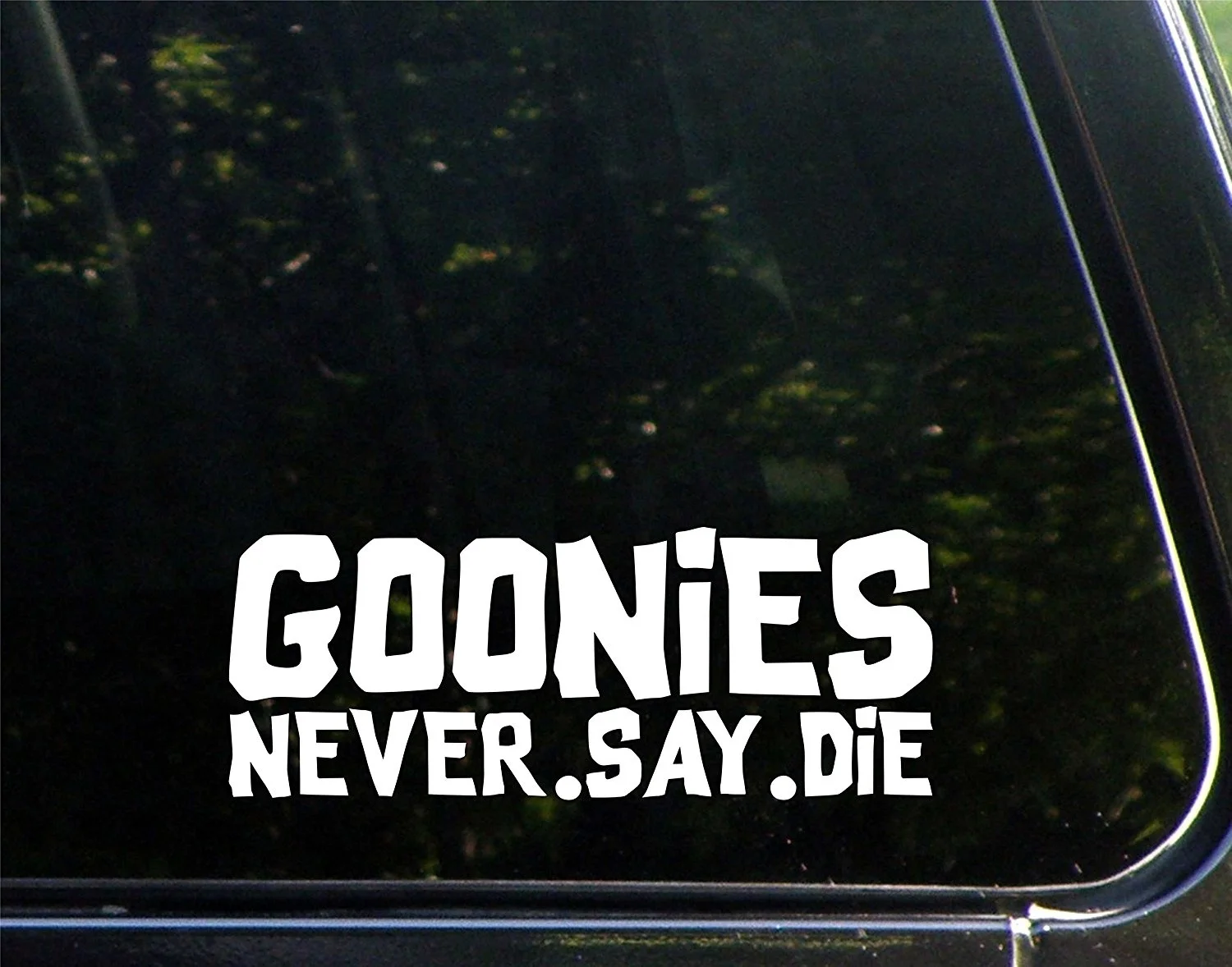 Goonies Never Say Die (8" x 3") Die Cut Vinyl Decal / Bumper Sticker for Windows, Laptops , notebook, Etc 20x7.5cm
Goonies Never Say Die (8" x 3") Die Cut Vinyl Decal / Bumper Sticker for Windows, Laptops , notebook, Etc 20x7.5cm