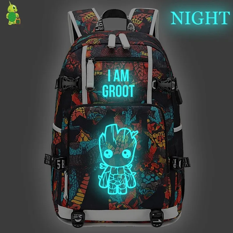 Avengers Guardians of The Galaxy Groot Backpack Large Laptop Backpack School Bags for Teenage Girl Boy Luminous Travel Rucksack
Avengers Guardians of The Galaxy Groot Backpack Large Laptop Backpack School Bags for Teenage Girl Boy Luminous Travel Rucksack