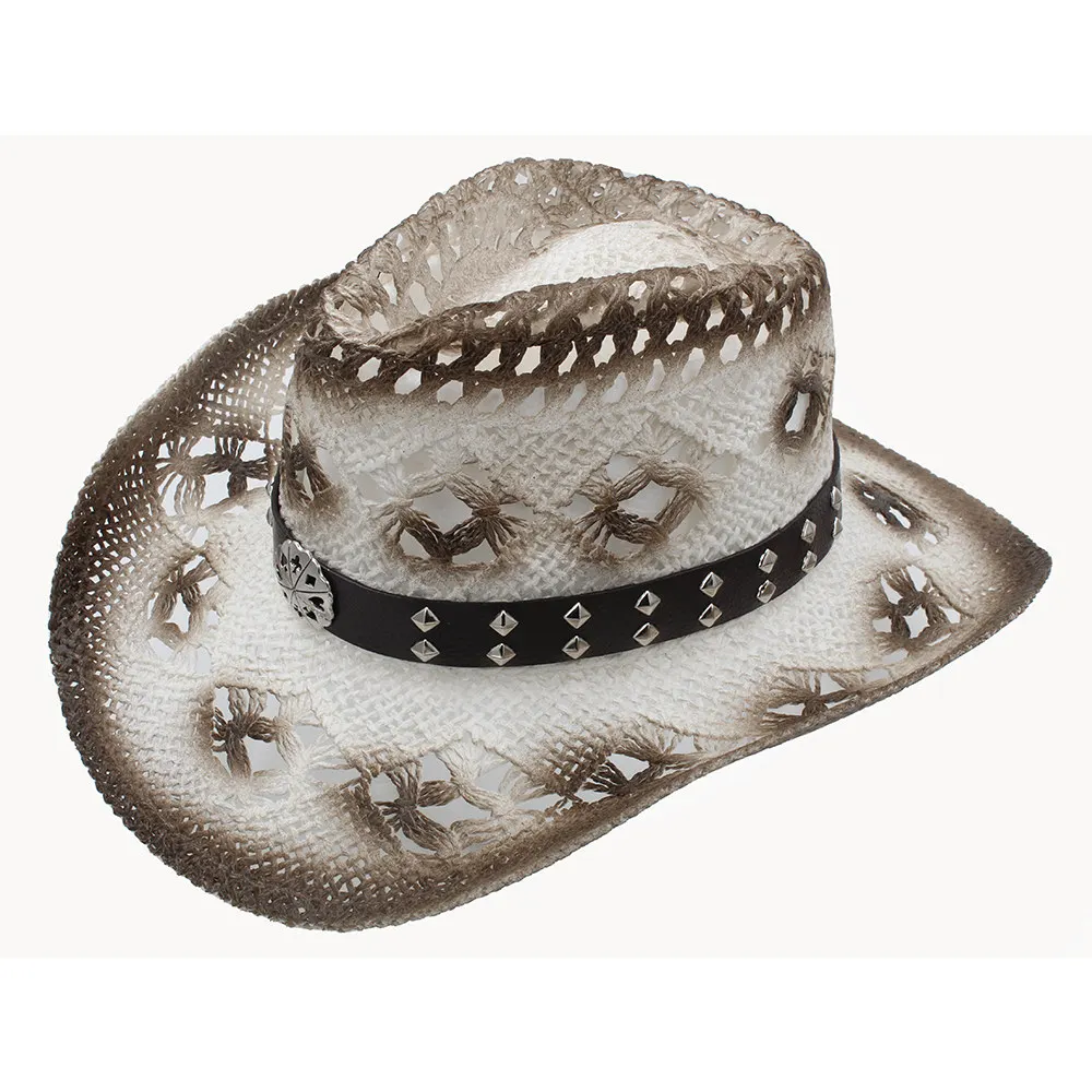Ковбойская шляпа в западном стиле для мужчин и женщин Плетеная соломенная ручной