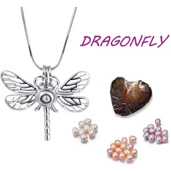 Dragonfly animal shape Plated sliver cage pendant natural vacuum packed oyster Pearl 18 inches sliver chain birthday gift PO68
Dragonfly animal shape Plated sliver cage pendant natural vacuum packed oyster Pearl 18 inches sliver chain birthday gift PO68