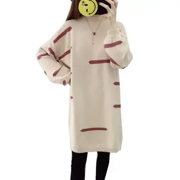 2019 Autumn Winter Loose Knitted Maternity Nursing Dress Pregnant Women O-Neck Print Flower Sweater Dress Pregnancy Clothes Q282
2019 Autumn Winter Loose Knitted Maternity Nursing Dress Pregnant Women O-Neck Print Flower Sweater Dress Pregnancy Clothes Q282