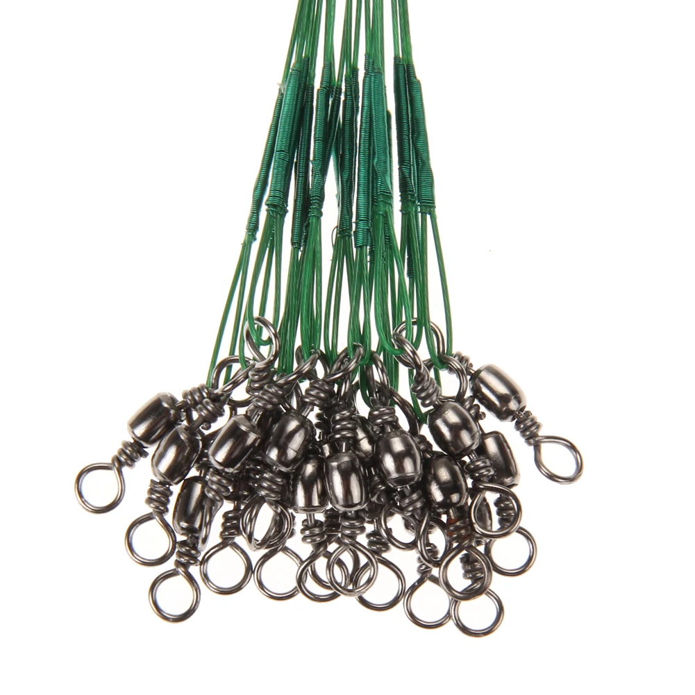 60pcs/lot 15/23/30cm Fishing Line Wire Leader Stainless Steel Tippet with Spin Swivel Connector Lure Tracer Accessory
60pcs/lot 15/23/30cm Fishing Line Wire Leader Stainless Steel Tippet with Spin Swivel Connector Lure Tracer Accessory