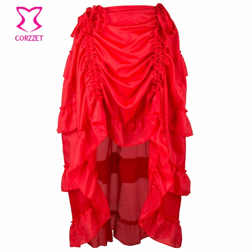 Vintage Chiffon Asymmetrical Ruffle Long Lace Up Pleated Victorian Steampunk Skirt Sexy Gothic Skirts Plus Size
Vintage Chiffon Asymmetrical Ruffle Long Lace Up Pleated Victorian Steampunk Skirt Sexy Gothic Skirts Plus Size