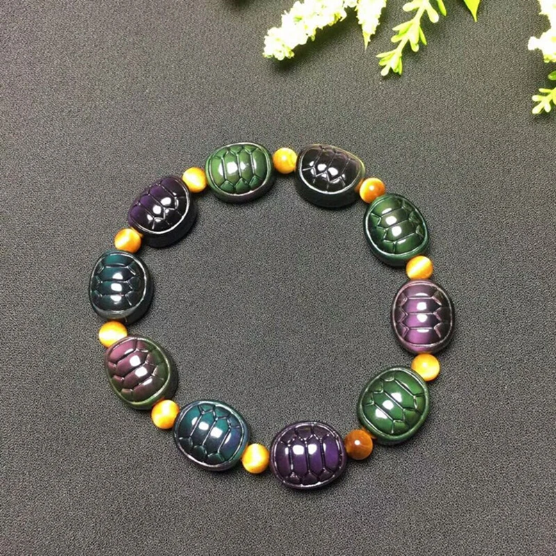 Wholesale Rainbow Eye Natural Obsidian Stone Bracelets Fu Jia Beads Bracelet for Men Energy National Style Bracelet Jewelry
Wholesale Rainbow Eye Natural Obsidian Stone Bracelets Fu Jia Beads Bracelet for Men Energy National Style Bracelet Jewelry