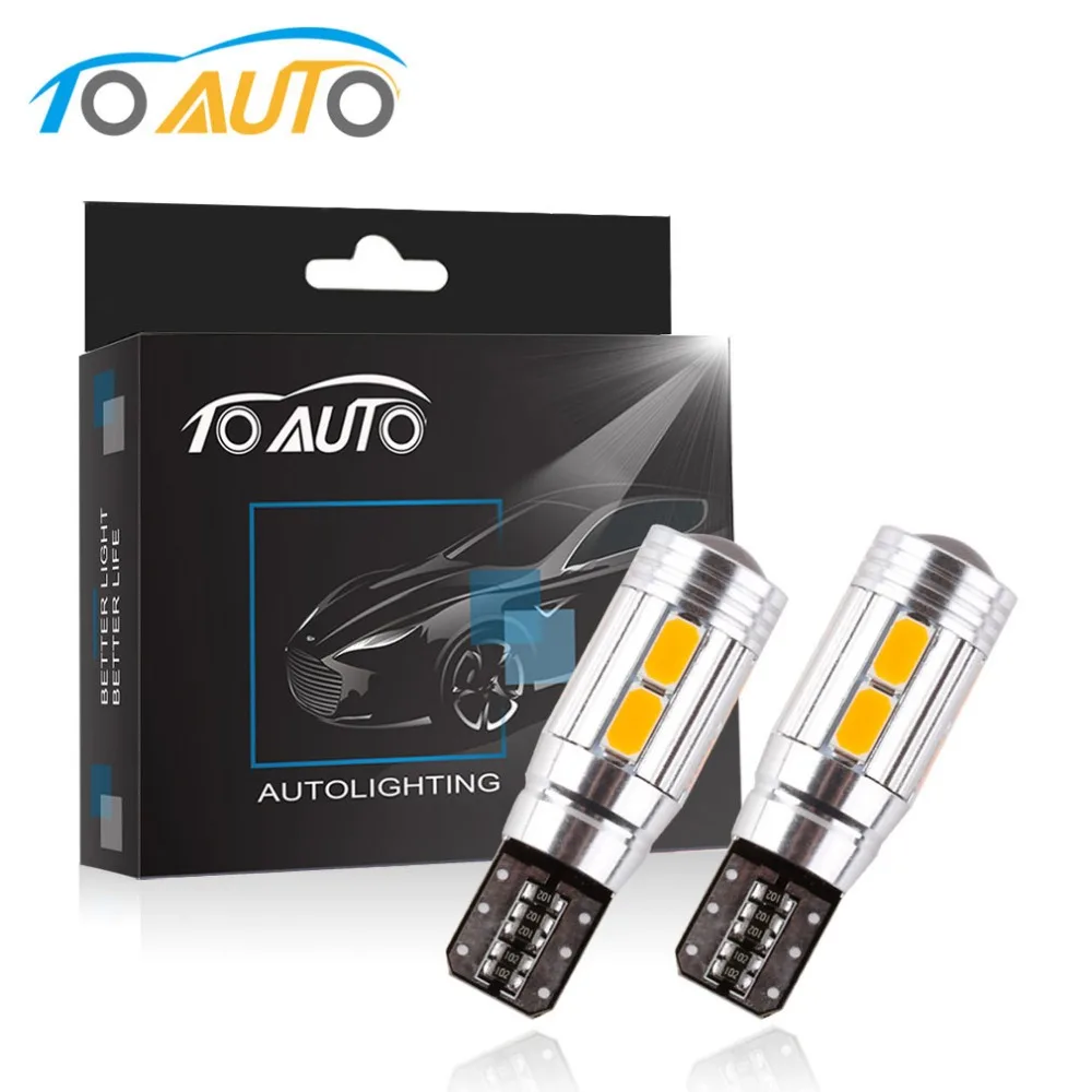 2PCS T10 LED W5W LED 12V Canbus Amber Yellow No Error 10SMD 5630 Car Auto Interior Lights 194 168 LED Bulbs High Quality
2PCS T10 LED W5W LED 12V Canbus Amber Yellow No Error 10SMD 5630 Car Auto Interior Lights 194 168 LED Bulbs High Quality