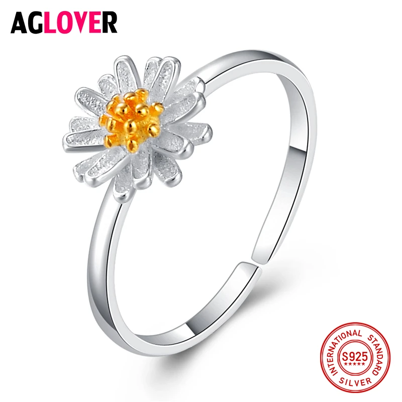 2018 Gold Color Daisies Flowers Open Rings For Women High Quality Lady 100% 925 Sterling Silver Wedding Jewelry
2018 Gold Color Daisies Flowers Open Rings For Women High Quality Lady 100% 925 Sterling Silver Wedding Jewelry