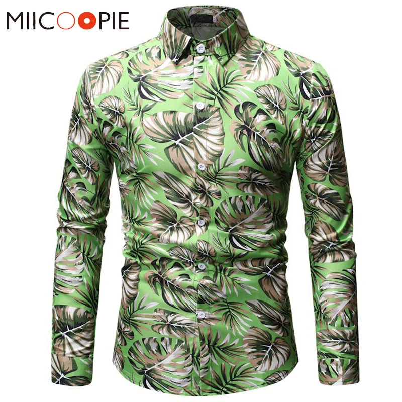 Spring Autumn Men Shirt Long Sleeve Printed Floral Shirt Male Streetwear Casual Green Camisa Social Masculina Hawaiian Shirts
Spring Autumn Men Shirt Long Sleeve Printed Floral Shirt Male Streetwear Casual Green Camisa Social Masculina Hawaiian Shirts