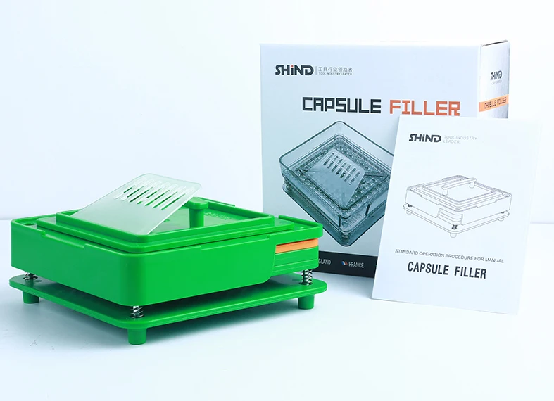 ( for 00# Capsule) 100 holes ABS green color manual capsule filler,capsule filling machine with tamping tool---6 parts
( for 00# Capsule) 100 holes ABS green color manual capsule filler,capsule filling machine with tamping tool---6 parts