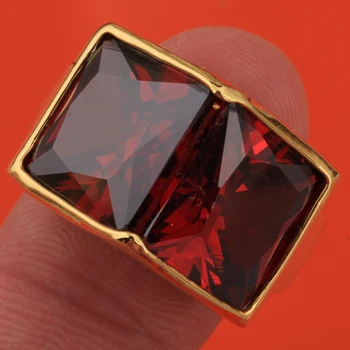 Splendid Square Red Garnet Gold Jewelry US# Solitaire Ring Size 6 / 7 / 8 / 9 S1818
Splendid Square Red Garnet Gold Jewelry US# Solitaire Ring Size 6 / 7 / 8 / 9 S1818