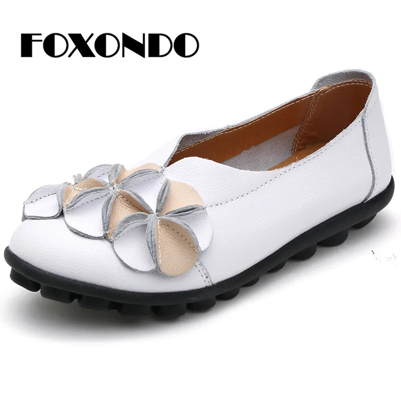 FOXONDO 2019 Spring women genuine leather ballet flats shoes round toe slip on flats female flower loafers ballerina flats shoes
FOXONDO 2019 Spring women genuine leather ballet flats shoes round toe slip on flats female flower loafers ballerina flats shoes