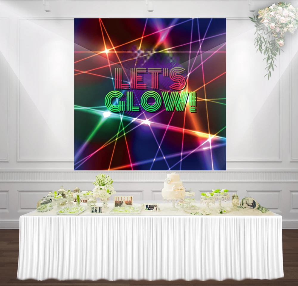 HUAYI let's glow Neon для 80-х 90-х годов свечение Вечеринка дня рождения событие Декор