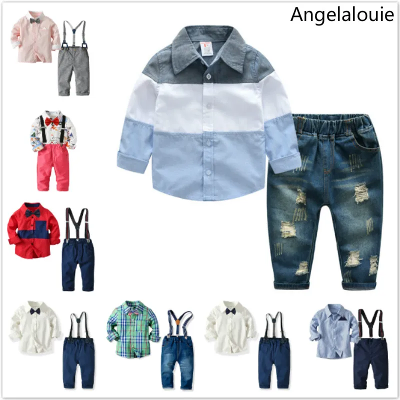 Children Boy Clothing Set 2019 Spring Gentleman Stripe Shirt +Suspender Trousers Pants 2 Pieces Boy Clothes Toddler Boys Outfits
Children Boy Clothing Set 2019 Spring Gentleman Stripe Shirt +Suspender Trousers Pants 2 Pieces Boy Clothes Toddler Boys Outfits