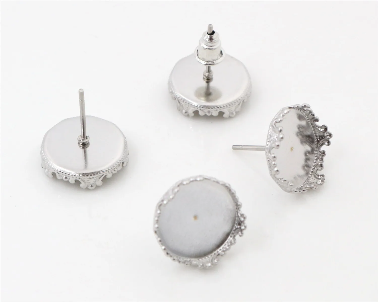 ( No Fade ) 12mm 20pcs Stainless Steel Earring Studs,Earrings Blank/Base,Fit 12mm Glass Cabochons,Buttons;Earring Bezels (L2-37)
( No Fade ) 12mm 20pcs Stainless Steel Earring Studs,Earrings Blank/Base,Fit 12mm Glass Cabochons,Buttons;Earring Bezels (L2-37)