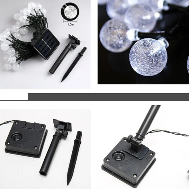 Led Solar Lamp LED Outdoor Solar Lamps LED String Lights Fairy Holiday Christmas Party Garlands Solar Garden Waterproof Lights (5)