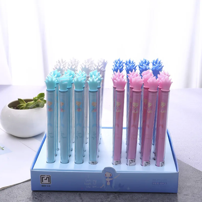48pcs Writing Pen Black Gel Ink Pens Cartoon Sea Girl Pen for Writing Cute Stationery Kawaii Gift Office School Supplies 0.5mm
48pcs Writing Pen Black Gel Ink Pens Cartoon Sea Girl Pen for Writing Cute Stationery Kawaii Gift Office School Supplies 0.5mm