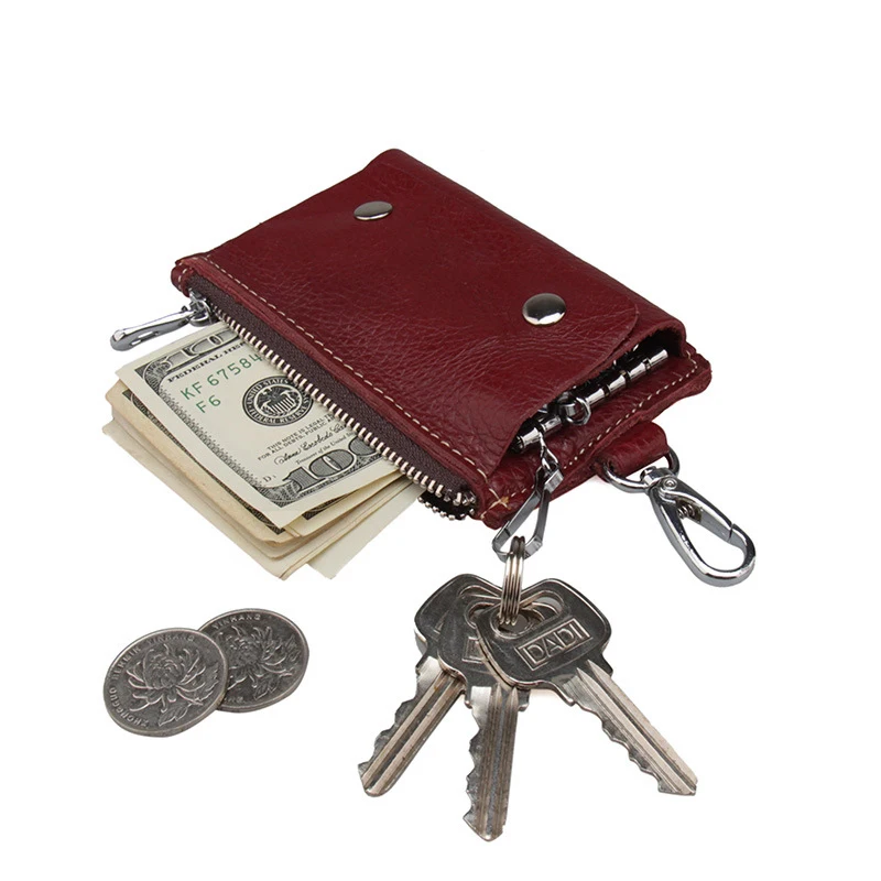 Genuine Leather Hanging Leather Key Case Wallet Unisex Keychain Car Key Case Holder with 6 Hooks Snap Closure Purse
Genuine Leather Hanging Leather Key Case Wallet Unisex Keychain Car Key Case Holder with 6 Hooks Snap Closure Purse