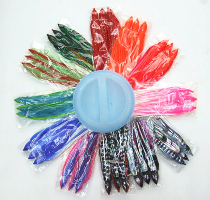 

5.5inch Octopus Skirt Bait Fishing Lure Fishing Tackle Sea Boat Lure Big Game Trolling Lure Tuna Bait Multiple color choose
