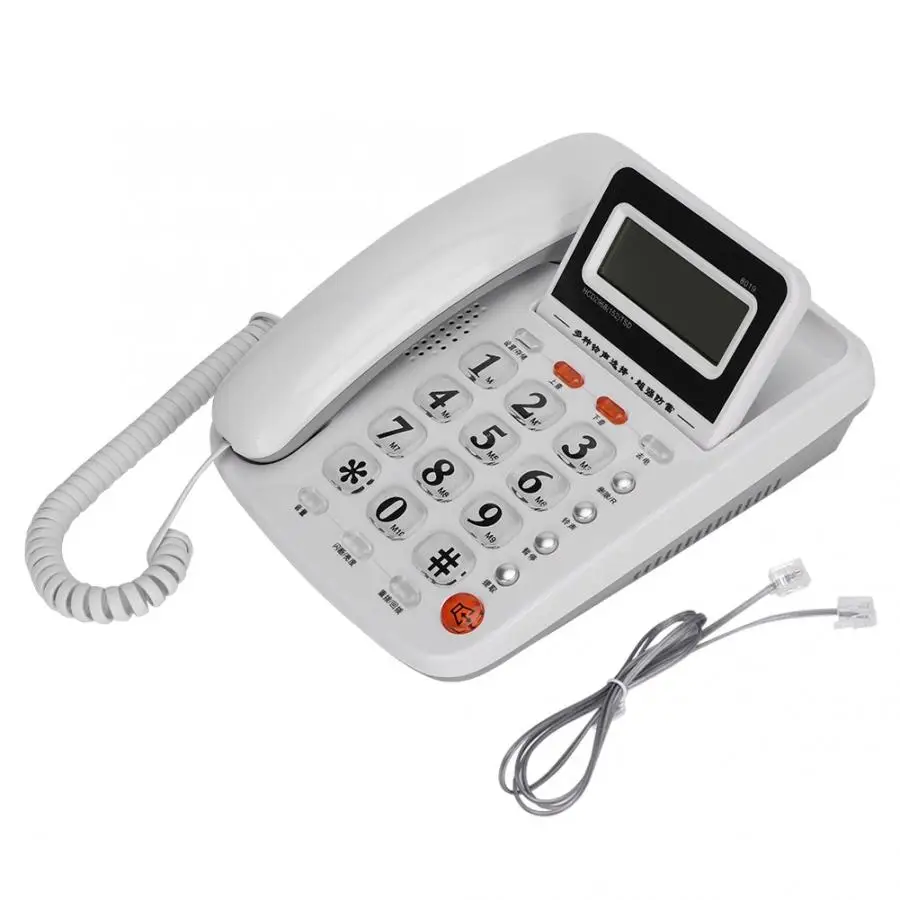 Telephone Portable 8019 Wired Screen Display Home Telephone Desk Phone For Home Office Desktop White
Telephone Portable 8019 Wired Screen Display Home Telephone Desk Phone For Home Office Desktop White