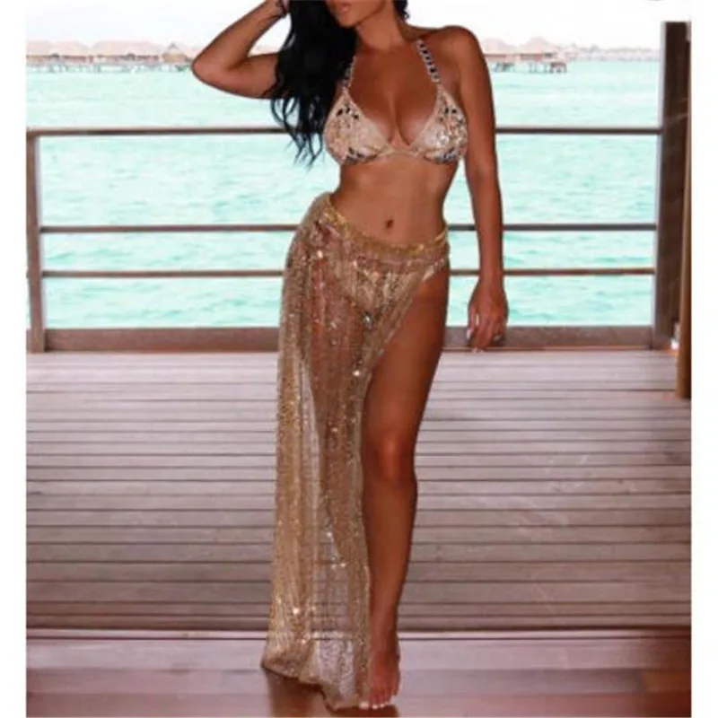 Women's Swimwear Cover Up Gold Silver Bathing Suit Lace Up Crochet Pretty Summer Beach Dress Newest Hot Sale 2019 stroj damskie
Women's Swimwear Cover Up Gold Silver Bathing Suit Lace Up Crochet Pretty Summer Beach Dress Newest Hot Sale 2019 stroj damskie