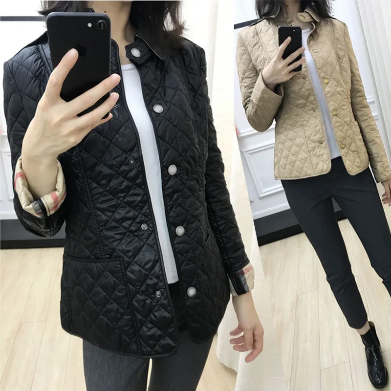 BURDULLY 2019 Plaid Slim Women's Coat High-quality Spring Fall Parkas Diamond Lattice Jacket Cotton Coat Jacket light Down Parka
BURDULLY 2019 Plaid Slim Women's Coat High-quality Spring Fall Parkas Diamond Lattice Jacket Cotton Coat Jacket light Down Parka