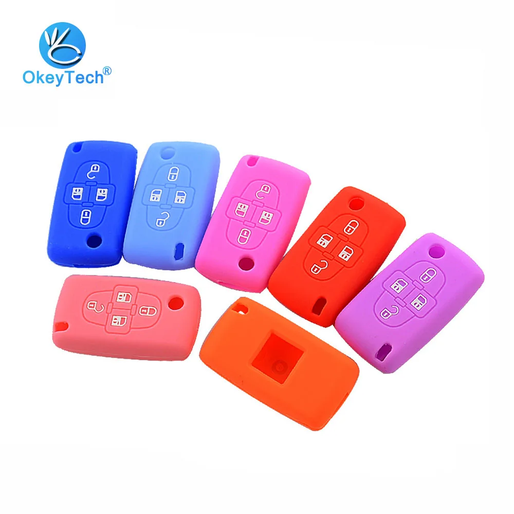 OkeyTech Silicone Rubber Car Key Case Cover Skin Protector Holder 4 Button for Peugeot 1007 807 for Citroen C8 Car Accessories
OkeyTech Silicone Rubber Car Key Case Cover Skin Protector Holder 4 Button for Peugeot 1007 807 for Citroen C8 Car Accessories