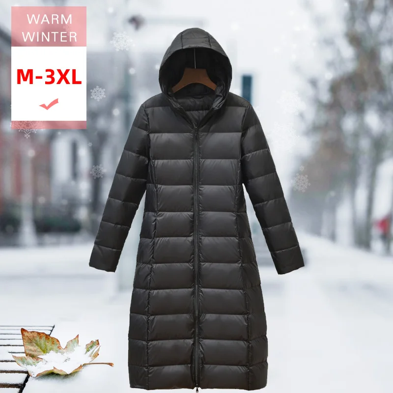 Fashion Women Long White Duck Down Coat Female Ultra Light Slim Thin Hooded Feather Jacket Warm Soft Casual Windproof Outwea
Fashion Women Long White Duck Down Coat Female Ultra Light Slim Thin Hooded Feather Jacket Warm Soft Casual Windproof Outwea