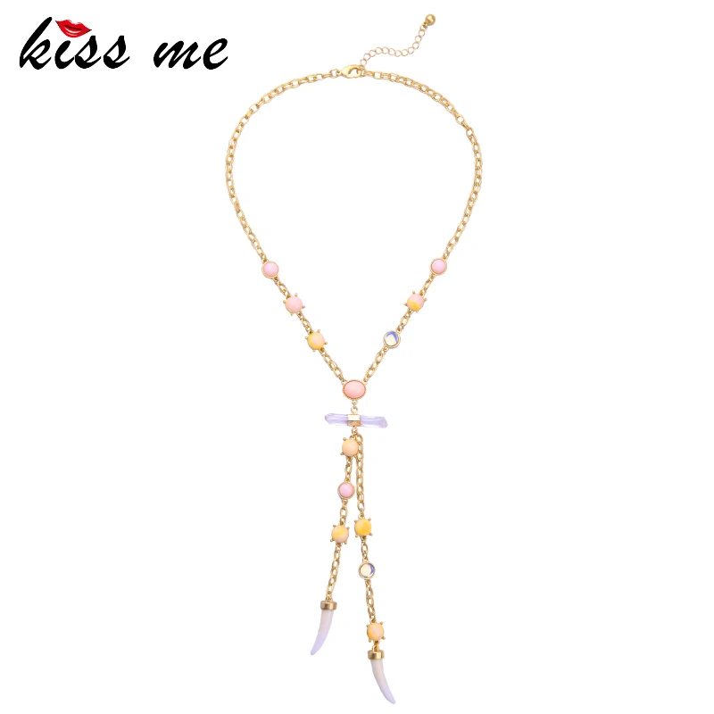 KISS ME Ivory Shape Pendant Necklace New Charming Natural Stone Geometric Women Jewelry Accessories
KISS ME Ivory Shape Pendant Necklace New Charming Natural Stone Geometric Women Jewelry Accessories