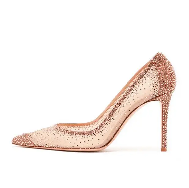 Luxury Bling Bling Champagne Crystal Wedding Shoes Bride Pointed Toe Low Cut Thin Heels Women Pumps 9CM Rhinestone Ladies Shoes
Luxury Bling Bling Champagne Crystal Wedding Shoes Bride Pointed Toe Low Cut Thin Heels Women Pumps 9CM Rhinestone Ladies Shoes