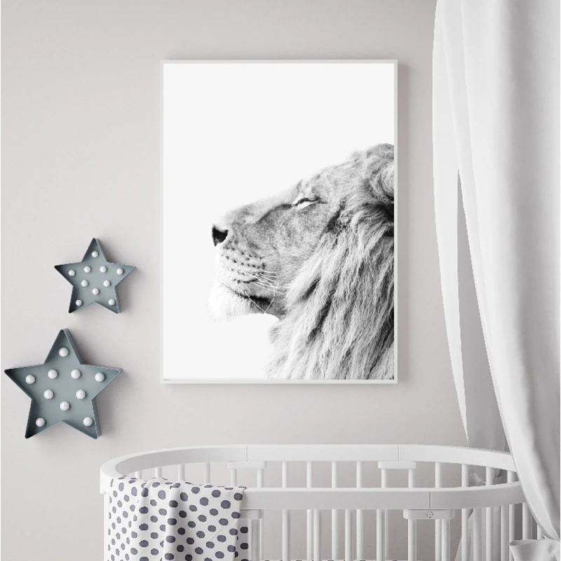 Lion Animal Art Print Nursery Room Wall Art Decor Black and White Modern Poster Art Canvas Painting Wall Picture Decoration
Lion Animal Art Print Nursery Room Wall Art Decor Black and White Modern Poster Art Canvas Painting Wall Picture Decoration