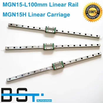 Kossel MGN15 3pcs 15mm miniature linear guide MGN15 L 100mm rail with 3pcs MGN15H carriage for X Y Z axis 3d printer parts
Kossel MGN15 3pcs 15mm miniature linear guide MGN15 L 100mm rail with 3pcs MGN15H carriage for X Y Z axis 3d printer parts