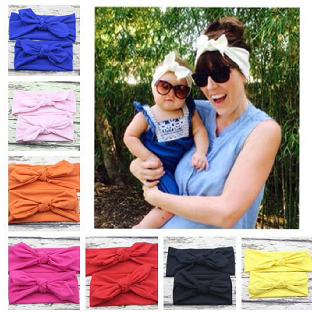 2pcs/set Mom and Me Solid Turban Headband Top Knotted Rabbit Ears Elastic Bowknot Headband Mommy Newborn Hairband
2pcs/set Mom and Me Solid Turban Headband Top Knotted Rabbit Ears Elastic Bowknot Headband Mommy Newborn Hairband