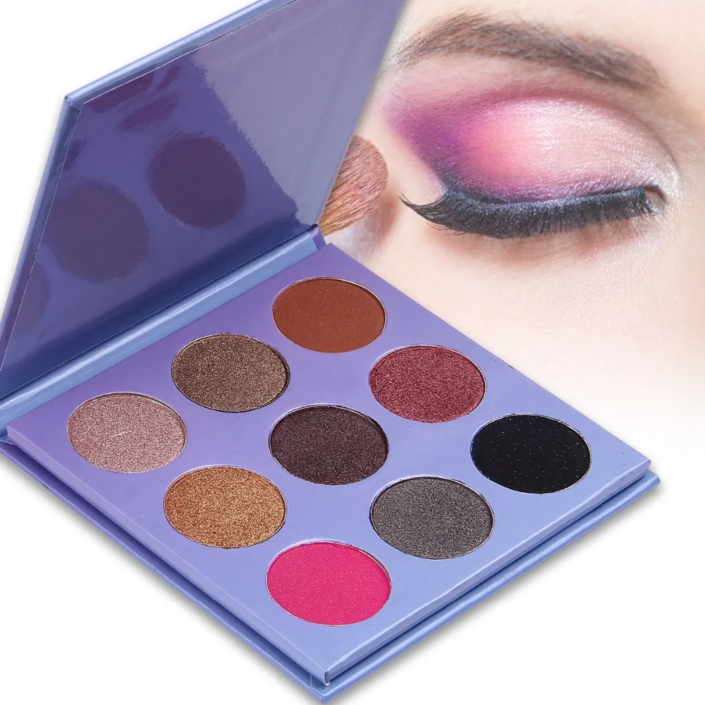 

DE'LANCI 9 Color Matte Shimmer Pigment Eyeshadow Palette Professional Women Cosmetic Makeup Neutral Beauty Eye shadow Powder