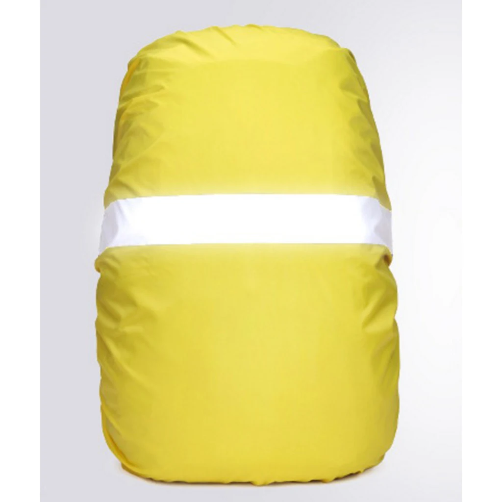 MagiDeal High Visibility Drawstring Rainproof Cover Reflective Waterproof Backpack Cover Rain Dust Proof Outdoors